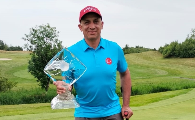 Milli golfçü Mehmet Kazan birinci oldu Milli golfçü Mehmet Kazan birinci oldu