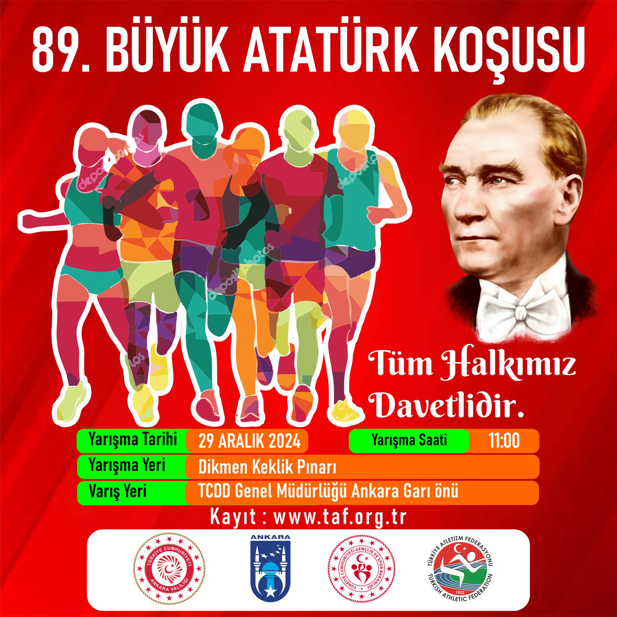 89. Büyük Atatürk Koşusu KAYITLAR AÇILDI