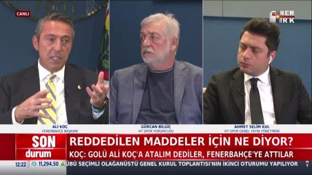 Fenerbahçe Başkanı Ali Koç canlı yayında bahis şirketi üzerinden Sadettin Saran’a yüklendi