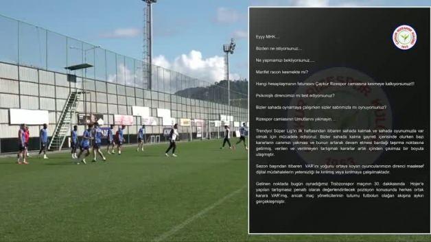 Rizespor mağlubiyet sonrasında MHK’ya ateş püskürdü